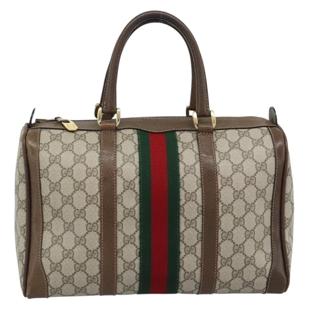 Gucci Vintage Web Boston GG Coated Canvas Medium